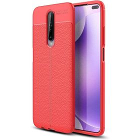Teleplus Xiaomi Redmi K30 Deri Dokulu Silikon Lacivert Nano Ekran Koruyucu Cep Telefonu Kılıfı