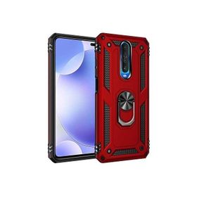 Teleplus Xiaomi Redmi K30 Vega Yüzüklü Tank Kapak Kırmızı Kılıf