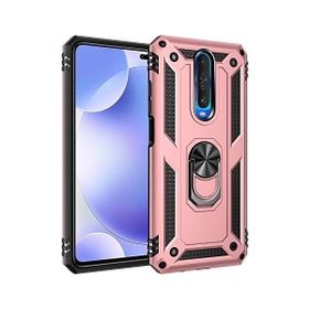 Teleplus Xiaomi Redmi K30 Vega Yüzüklü Tank Kapak Rose Gold + Nano Ekran Koruyucu Kılıf