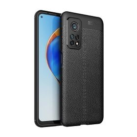 Teleplus Xiaomi Redmi K30S Deri Dokulu Tam Kapatan Nano Ekran Koruyucu Siyah Silikon Cep Telefonu Kılıf