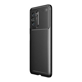 Teleplus Xiaomi Redmi K40 Negro Karbon Desenli Lacivert Silikon Kılıf