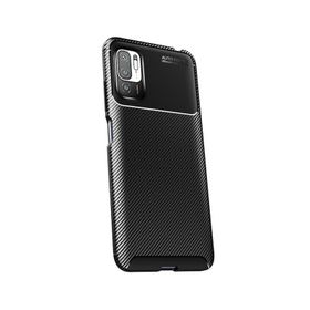 Teleplus Xiaomi Redmi Note 10 5G Karbon Dokulu Silikon Siyah Kılıf
