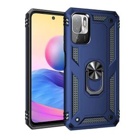 Teleplus Xiaomi Redmi Note 10 5G Vega Yüzüklü Çift Katmanlı Tank Kapak Lacivert Kılıf