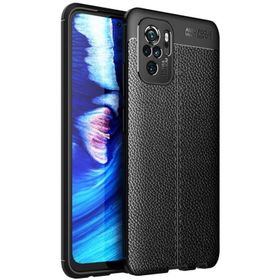 Teleplus Xiaomi Redmi Note 10 Kamera Korumalı Deri Dokulu Lacivert Silikon Cep Telefonu Kılıf