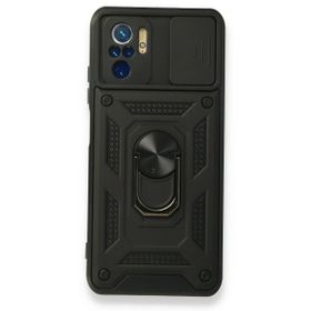 Teleplus Xiaomi Redmi Note 10 Kamera Korumalı Yüzüklü Tank Pars Silikon Kırmızı Kılıf