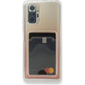 Teleplus Xiaomi Redmi Note 10 Pro Kamera Korumalı Kartlıklı Silikon Şeffaf Kılıf