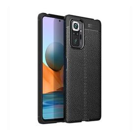 Teleplus Xiaomi Redmi Note 10 Pro Max Deri Dokulu Silikon Kırmızı Kılıf + Nano Ekran Koruyucu