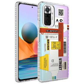 Teleplus Xiaomi Redmi Note 10 Pro Max Desenli Elegans Serisi Silikon Beyaz Kılıf