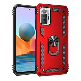 Teleplus Xiaomi Redmi Note 10 Pro Vega Yüzüklü Çift Katmanlı Tank Kapak Lacivert Kılıf