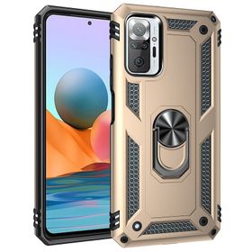 Teleplus Xiaomi Redmi Note 10 Pro Vega Yüzüklü Çift Katmanlı Tank Kapak Lacivert Kılıf