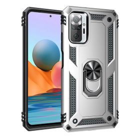 Teleplus Xiaomi Redmi Note 10 Pro Vega Yüzüklü Çift Katmanlı Tank Kapak Nano Ekran Koruyucu Rose Gold Kılıf