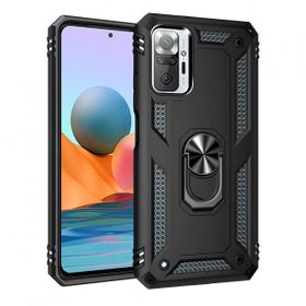 Teleplus Xiaomi Redmi Note 10 Pro Vega Yüzüklü Çift Katmanlı Tank Kapak Nano Ekran Koruyucu Rose Gold Kılıf