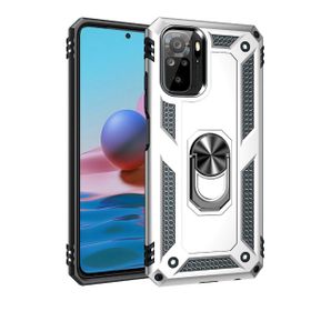 Teleplus Xiaomi Redmi Note 10 Vega Yüzüklü Çift Katmanlı Tank Kapak Nano Ekran Koruyucu Rose Gold Kılıf