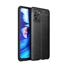 Teleplus Xiaomi Redmi Note 10S Kamera Korumalı Deri Dokulu Silikon Lacivert Kılıf ve Nano Ekran Koruyucu