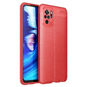 Teleplus Xiaomi Redmi Note 10S Kamera Korumalı Deri Dokulu Silikon Lacivert Kılıf ve Nano Ekran Koruyucu