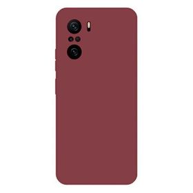 Teleplus Xiaomi Redmi Note 10S Kamera Korumalı İçi Kadife Silikon Bordo Kılıf