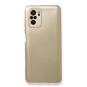 Teleplus Xiaomi Redmi Note 10S Kamera Korumalı Premier Silikon Nano Ekran Koruyucu Gold Kılıf