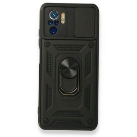 Teleplus Xiaomi Redmi Note 10s Kamera Korumalı Yüzüklü Tank Pars Silikon Kırmızı Kılıf