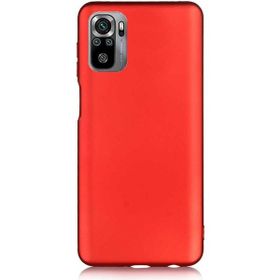 Teleplus Xiaomi Redmi Note 10s Lüks Mat Silikon Kırmızı Kılıf