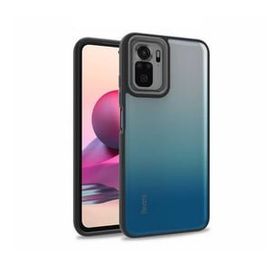 Teleplus Xiaomi Redmi Note 10S Renkli Bumper Hybrid Flora Silikon Lacivert Kılıf