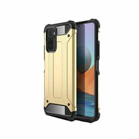 Teleplus Xiaomi Redmi Note 10s Vega Yüzüklü Çift Katmanlı Tank Kapak Gold Kılıf + Nano Ekran Koruyucu