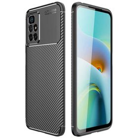 Teleplus Xiaomi Redmi Note 11 4g Kamera Korumalı Negro Karbon Dokulu Silikon Lacivert Kılıf