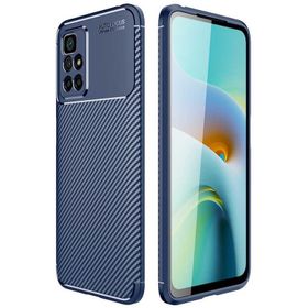 Teleplus Xiaomi Redmi Note 11 4g Kamera Korumalı Negro Karbon Dokulu Silikon Lacivert Kılıf