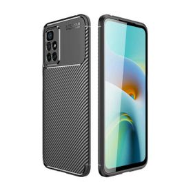 Teleplus Xiaomi Redmi Note 11 4g Kamera Korumalı Negro Karbon Dokulu Silikon Lacivert Kılıf
