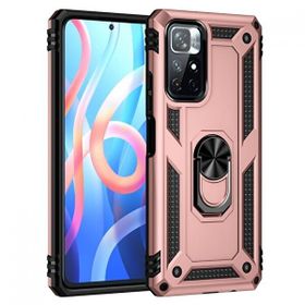 Teleplus Xiaomi Redmi Note 11 4G Kılıf Vega Yüzüklü Tank Silikon Rose Gold Kılıf