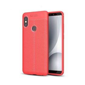 Teleplus Xiaomi Redmi Note 5 Pro Deri Dokulu Silikon Lacivert Kılıf