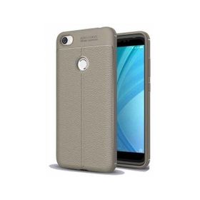 Teleplus Xiaomi Redmi Note 5A Prime Deri Dokulu Silikon Siyah Kılıf