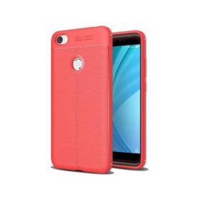 Teleplus Xiaomi Redmi Note 5A Prime Deri Dokulu Silikon Siyah Kılıf