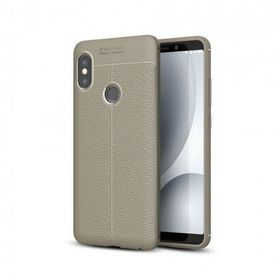 Teleplus Xiaomi Redmi Note 6 Pro Deri Dokulu Lacivert Silikon Kılıf