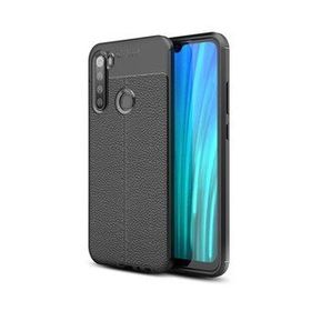 Teleplus Xiaomi Redmi Note 8 Deri Dokulu Silikon Kırmızı Nano Ekran Koruyucu Cep Telefonu Kılıfı
