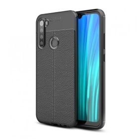 Teleplus Xiaomi Redmi Note 8 Deri Dokulu Silikon Kırmızı Nano Ekran Koruyucu Cep Telefonu Kılıfı
