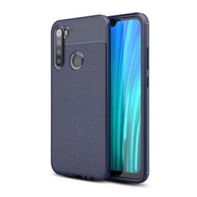 Teleplus Xiaomi Redmi Note 8 Deri Dokulu Silikon Kırmızı Nano Ekran Koruyucu Cep Telefonu Kılıfı