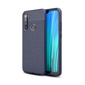 Teleplus Xiaomi Redmi Note 8 Deri Dokulu Siyah Silikon Kılıf