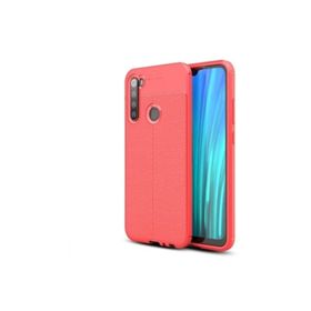 Teleplus Xiaomi Redmi Note 8 Deri Dokulu Siyah Silikon Kılıf