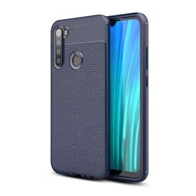 Teleplus Xiaomi Redmi Note 8 Deri Dokulu Siyah Silikon Kılıf