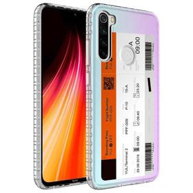 Teleplus Xiaomi Redmi Note 8 Desenli Elegans Serisi Silikon Lacivert Kılıf