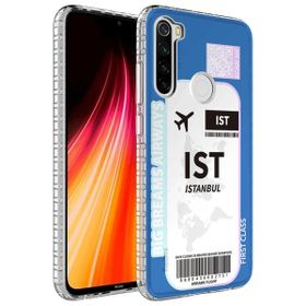 Teleplus Xiaomi Redmi Note 8 Desenli Elegans Serisi Silikon Lacivert Kılıf