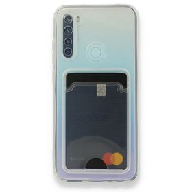 Teleplus Xiaomi Redmi Note 8 Kamera Korumalı Kartlıklı Silikon Şeffaf Kılıf