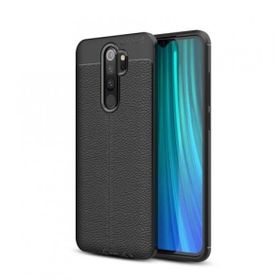 Teleplus Xiaomi Redmi Note 8 Pro Deri Dokulu Silikon Kırmızı Kılıf + Nano Ekran Koruyucu