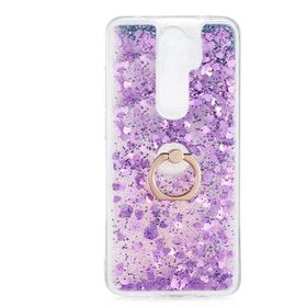 Teleplus Xiaomi Redmi Note 8 Pro Milce Yüzüklü Sulu Mor Silikon Cep Telefonu Kılıf