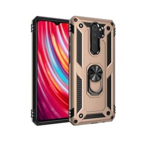 Teleplus Xiaomi Redmi Note 8 Pro Vega Yüzüklü Tank Kapak Rose Gold Kılıf + Nano Ekran Koruyucu