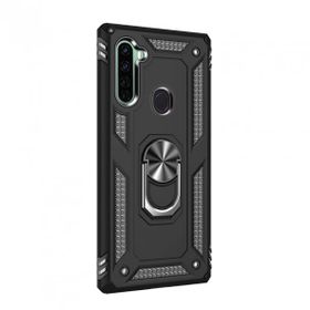 Teleplus Xiaomi Redmi Note 8 Vega Yüzüklü Tank Kapak Siyah Kılıf+Nano Ekran Koruyucu
