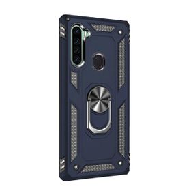 Teleplus Xiaomi Redmi Note 8 Vega Yüzüklü Tank Kapak Siyah Kılıf+Nano Ekran Koruyucu