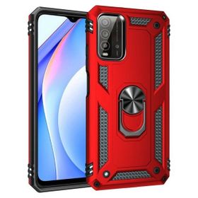 Teleplus Xiaomi Redmi Note 9 4G Vega Yüzüklü Tank Kapak Kırmızı Kılıf
