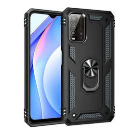 Teleplus Xiaomi Redmi Note 9 4G Vega Yüzüklü Tank Kapak Kırmızı Kılıf