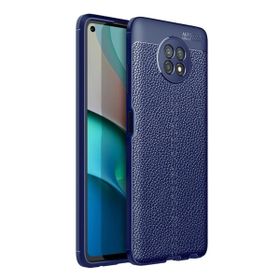 Teleplus Xiaomi Redmi Note 9 5g Deri Dokulu Dizayn Nano Ekran Koruyucu Siyah Silikon Cep Telefonu Kılıf